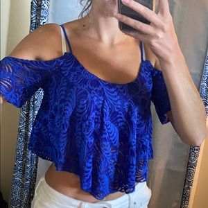 Blue cropped tank